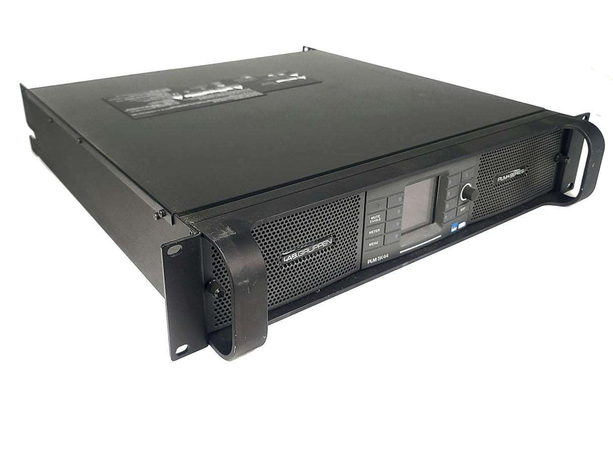 Lab Gruppen PLM5K44 BP 5,000 Watt Amplifier w/ 4 Flexible Output Channels, Lake Digital Signal Processing and Digital Audio Networking for Touring Applications
