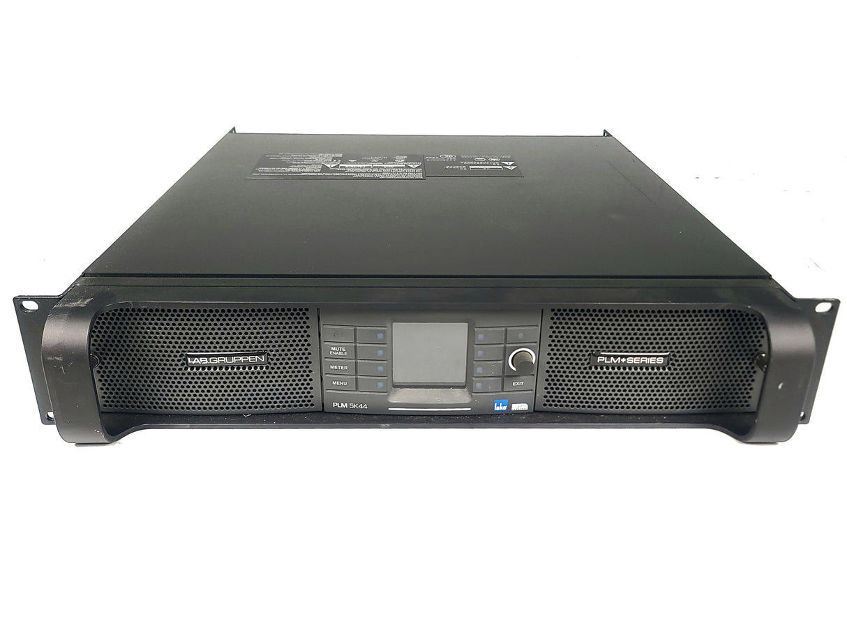 Lab Gruppen PLM5K44 BP 5,000 Watt Amplifier w/ 4 Flexible Output Channels, Lake Digital Signal Processing and Digital Audio Networking for Touring Applications