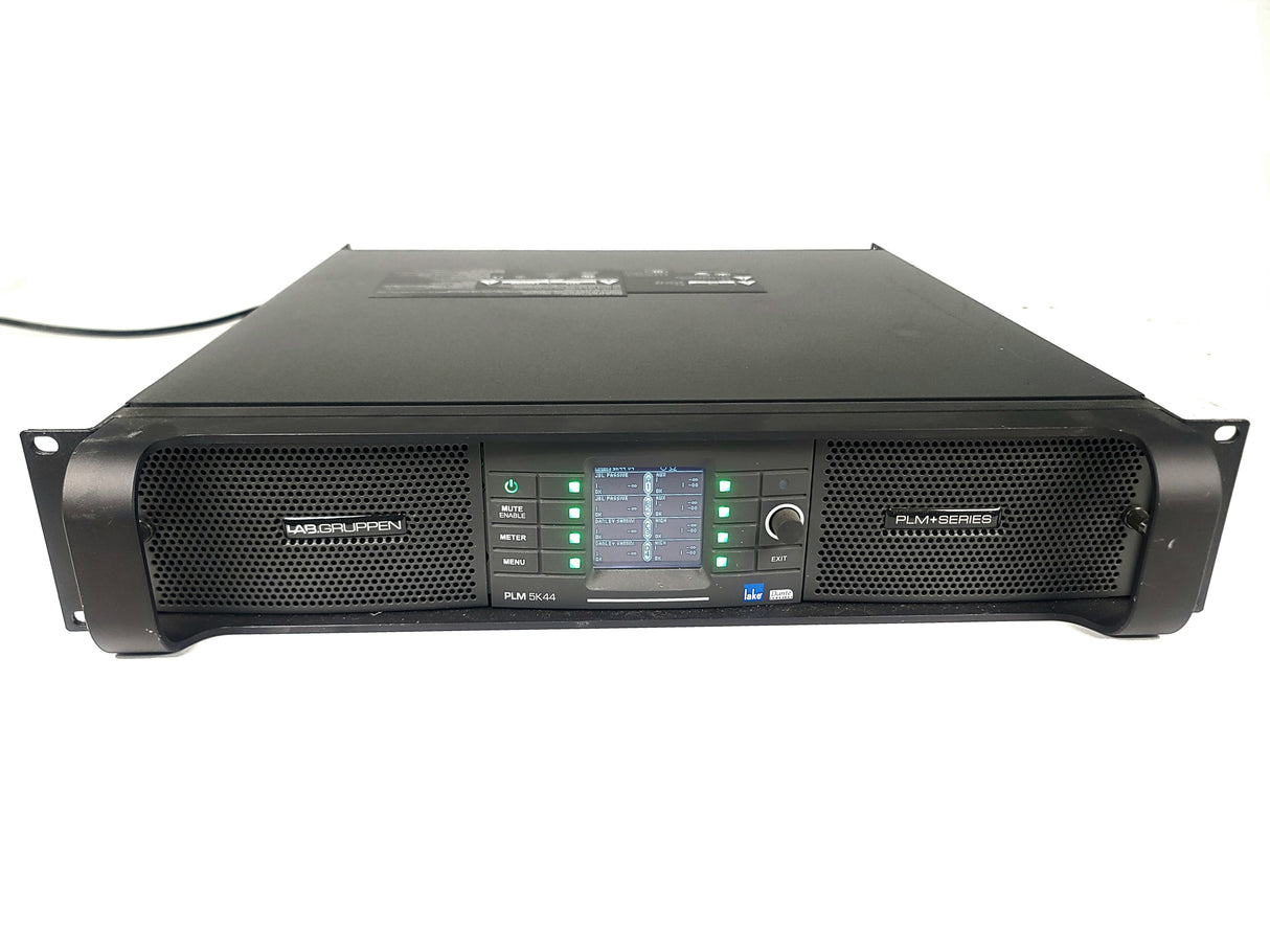 Lab Gruppen PLM5K44 BP 5,000 Watt Amplifier w/ 4 Flexible Output Channels, Lake Digital Signal Processing and Digital Audio Networking for Touring Applications