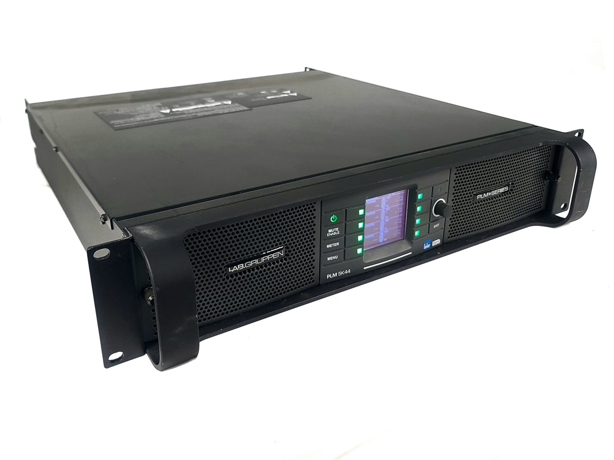 Lab Gruppen PLM5K44 BP 5,000 Watt Amplifier w/ 4 Flexible Output Channels, Lake Digital Signal Processing and Digital Audio Networking for Touring Applications