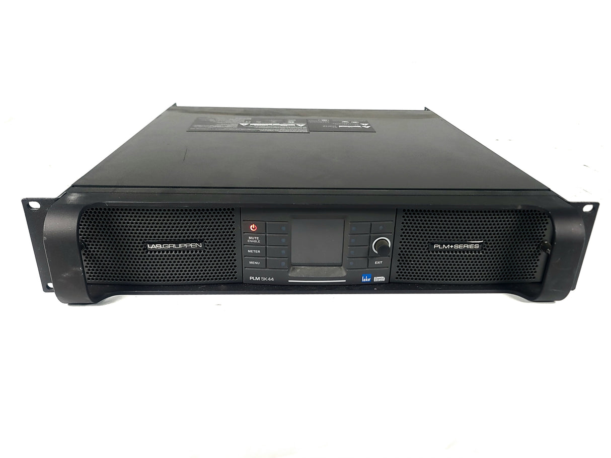 Lab Gruppen PLM5K44 BP 5,000 Watt Amplifier w/ 4 Flexible Output Channels, Lake Digital Signal Processing and Digital Audio Networking for Touring Applications