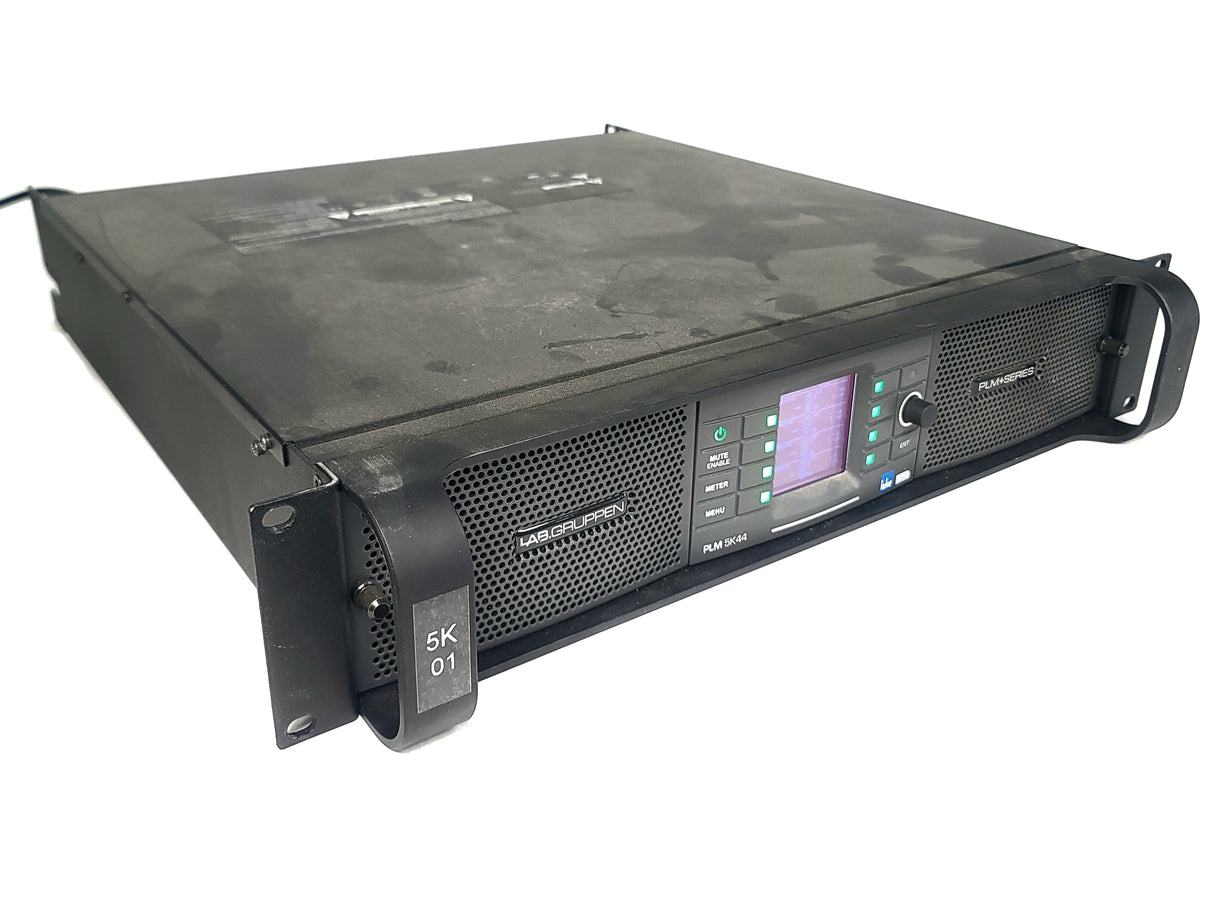 Lab Gruppen PLM5K44 BP 5,000 Watt Amplifier w/ 4 Flexible Output Channels, Lake Digital Signal Processing and Digital Audio Networking for Touring Applications