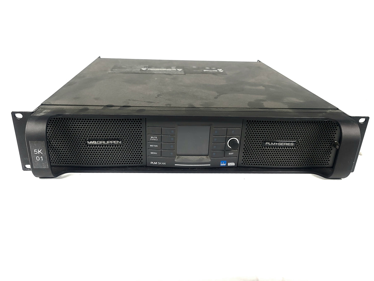 Lab Gruppen PLM5K44 BP 5,000 Watt Amplifier w/ 4 Flexible Output Channels, Lake Digital Signal Processing and Digital Audio Networking for Touring Applications