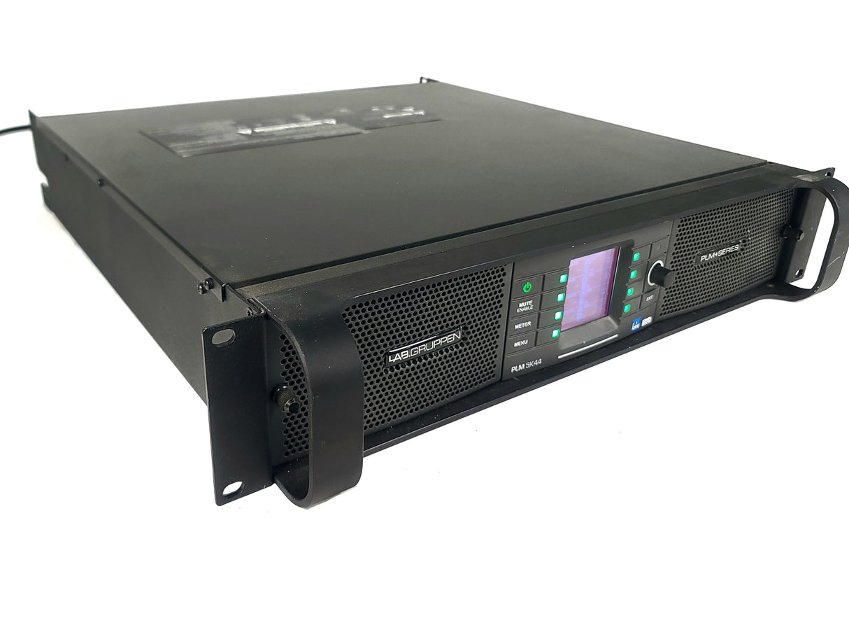 Lab Gruppen PLM5K44 BP 5,000 Watt Amplifier w/ 4 Flexible Output Channels, Lake Digital Signal Processing and Digital Audio Networking for Touring Applications