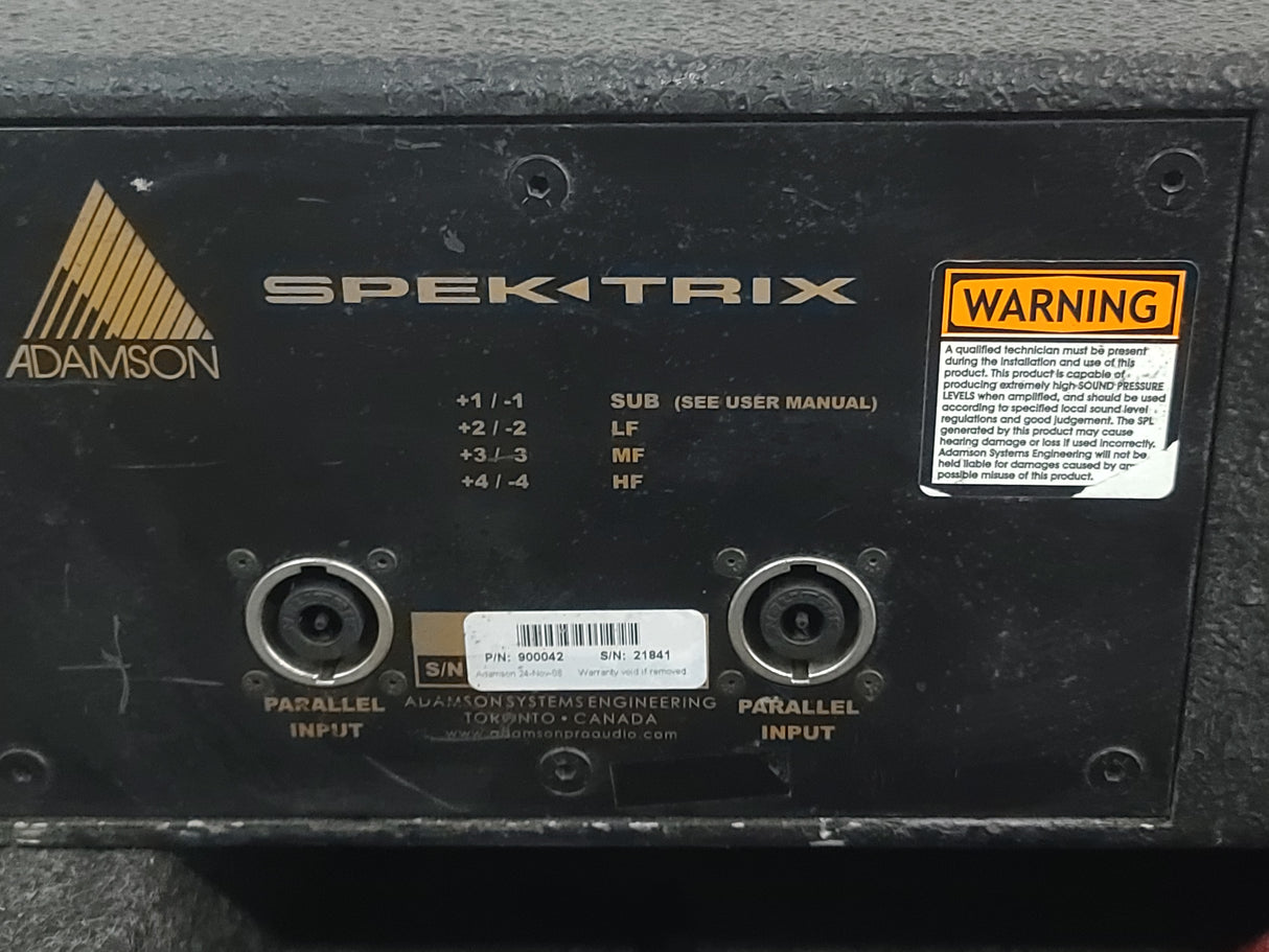 Adamson SpekTrix 3-way Passive Loudspeaker in Wheeled Road Case