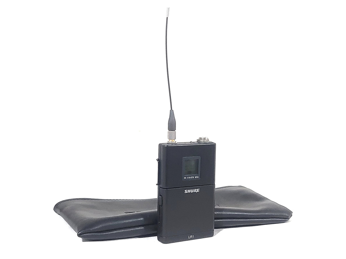 Shure UR1-H4 Bodypack Wireless Transmitter (518-578 HMz) in Soft Pouch