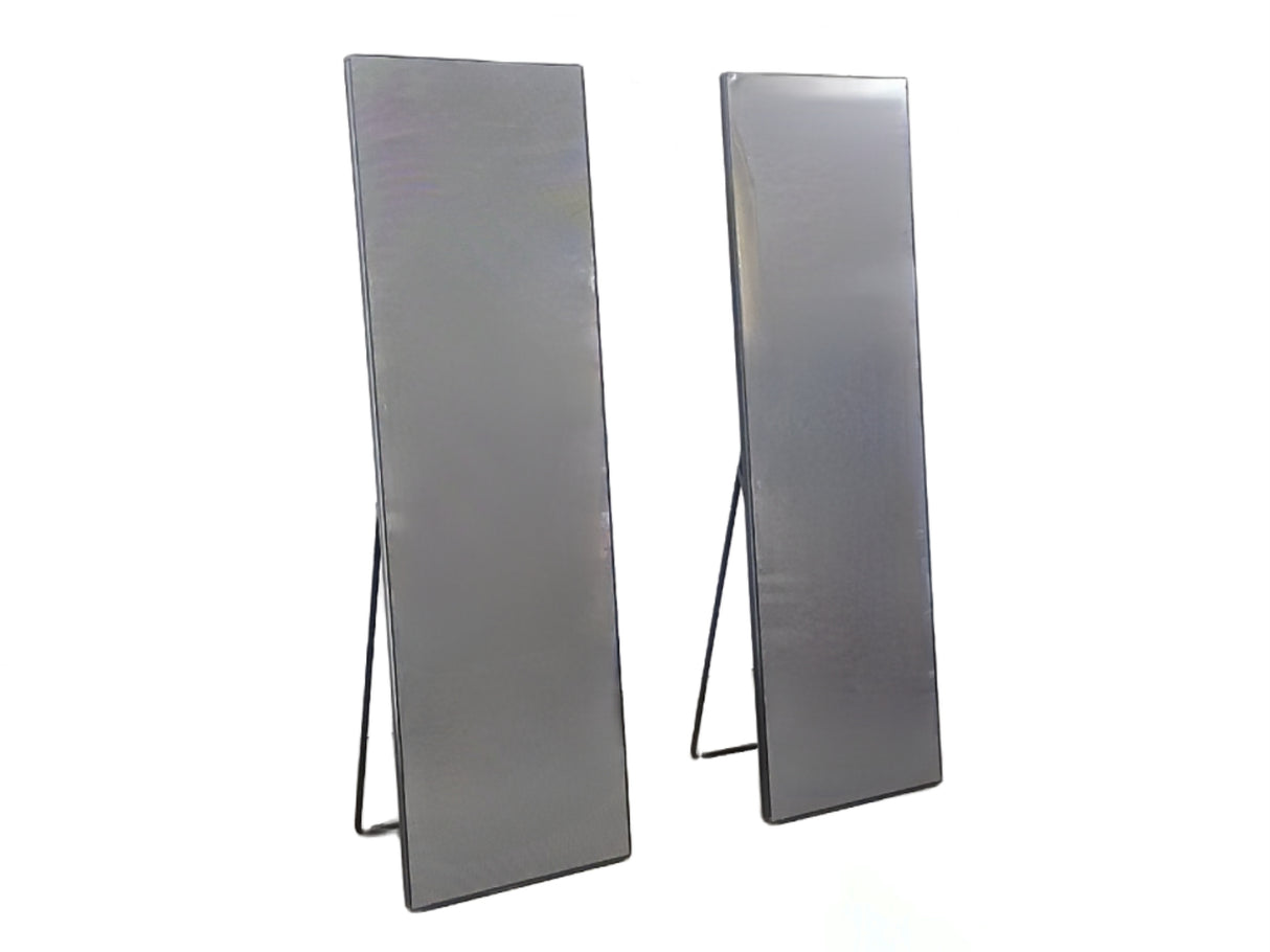 (2) TRT Transtech 1.9 LED iPoster Screens w/ Soft Carry Bags in Wheeled Road Case