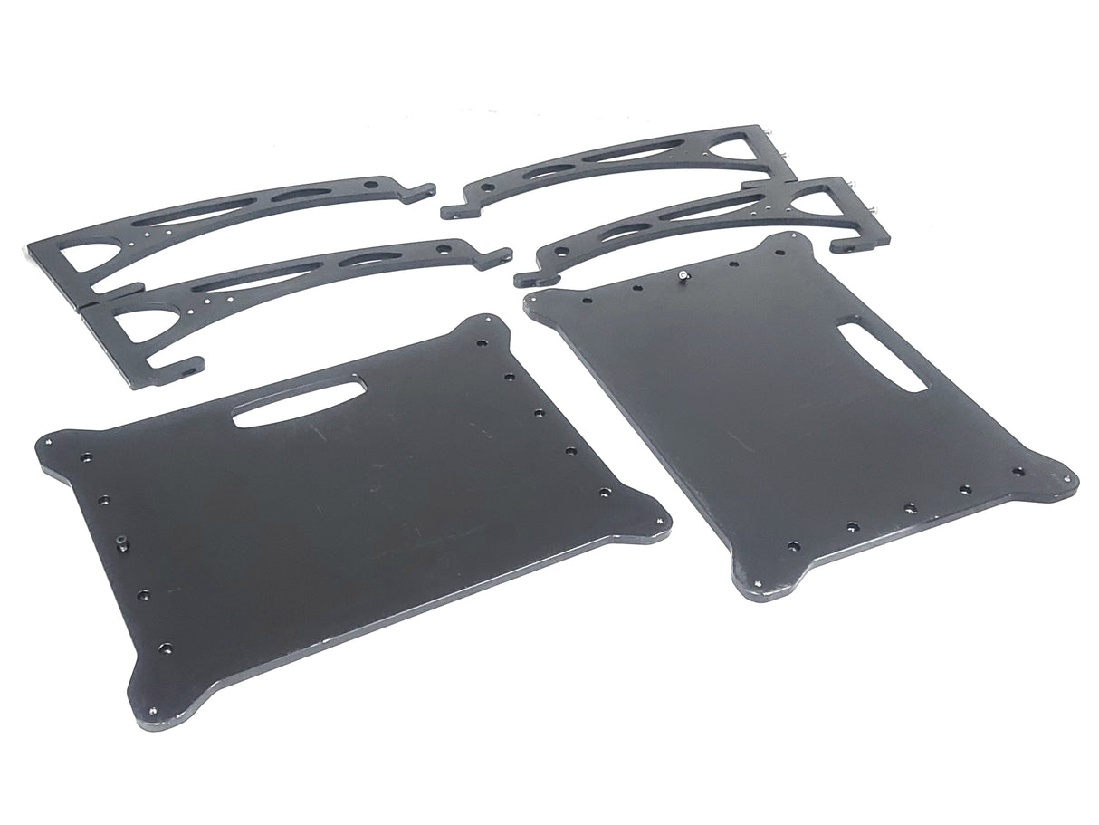 (2) TRT Transtech 1.9 LED iPoster Screens w/ Soft Carry Bags in Wheeled Road Case