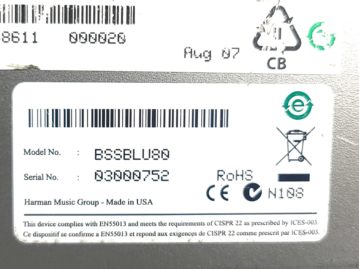 BSS Audio Soundweb BLU-80 Signal Processor