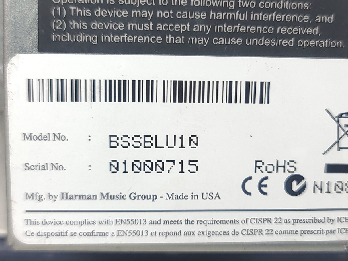 BSS Audio BLU-10 Programmable Touchscreen Controller