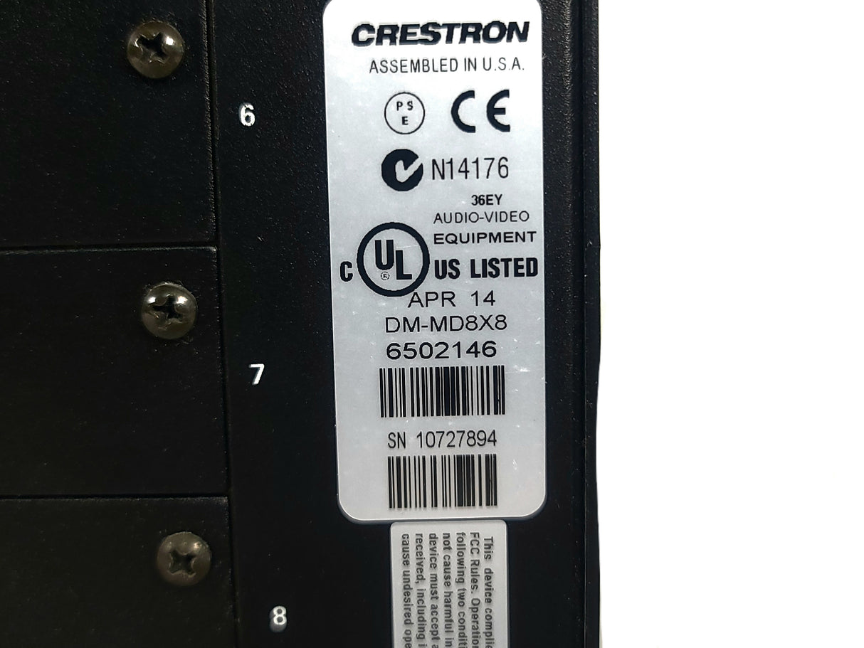 Crestron DM-MD8X8 8x8 DigitalMedia Switcher