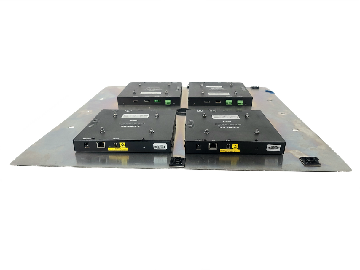 (12) Crestron DM-RMC-SCALER-S2 DigitalMedia 8G Single-Mode Fiber Receiver & Room Controller w/ (8) Mounting Brackets & (3) Mounting Panels