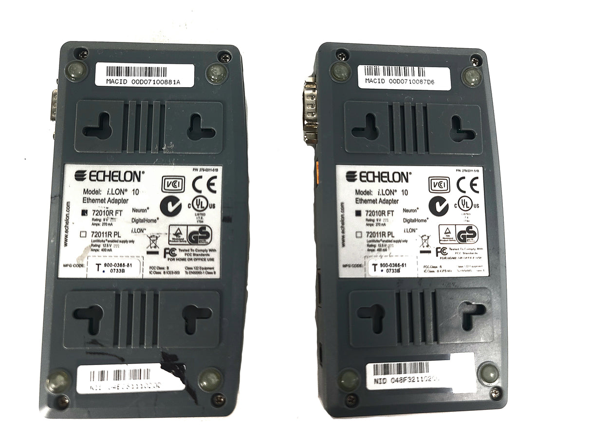 (2) ECHELON i.LON 10 Ethernet Adapters