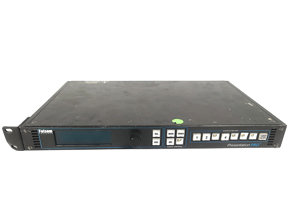 Folsom Research PS2001 Presentation PRO Video Switcher (Missing Rack Ear & Missing Buttons)