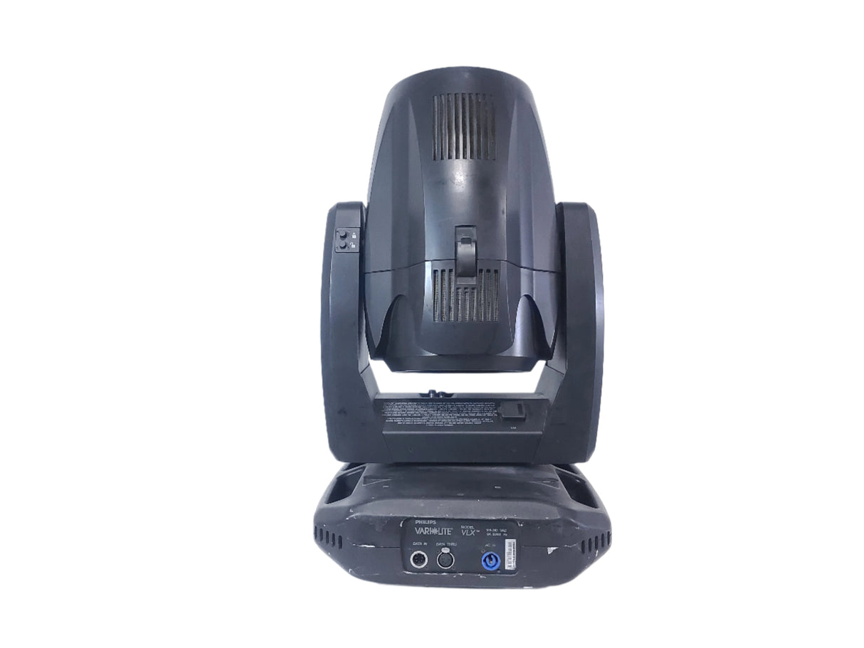 (2) Vari-Lite VLX Wash Moving Head Lights w/ (4) Mounting Brackets & Mounting Clamp in Wheeled Road Case