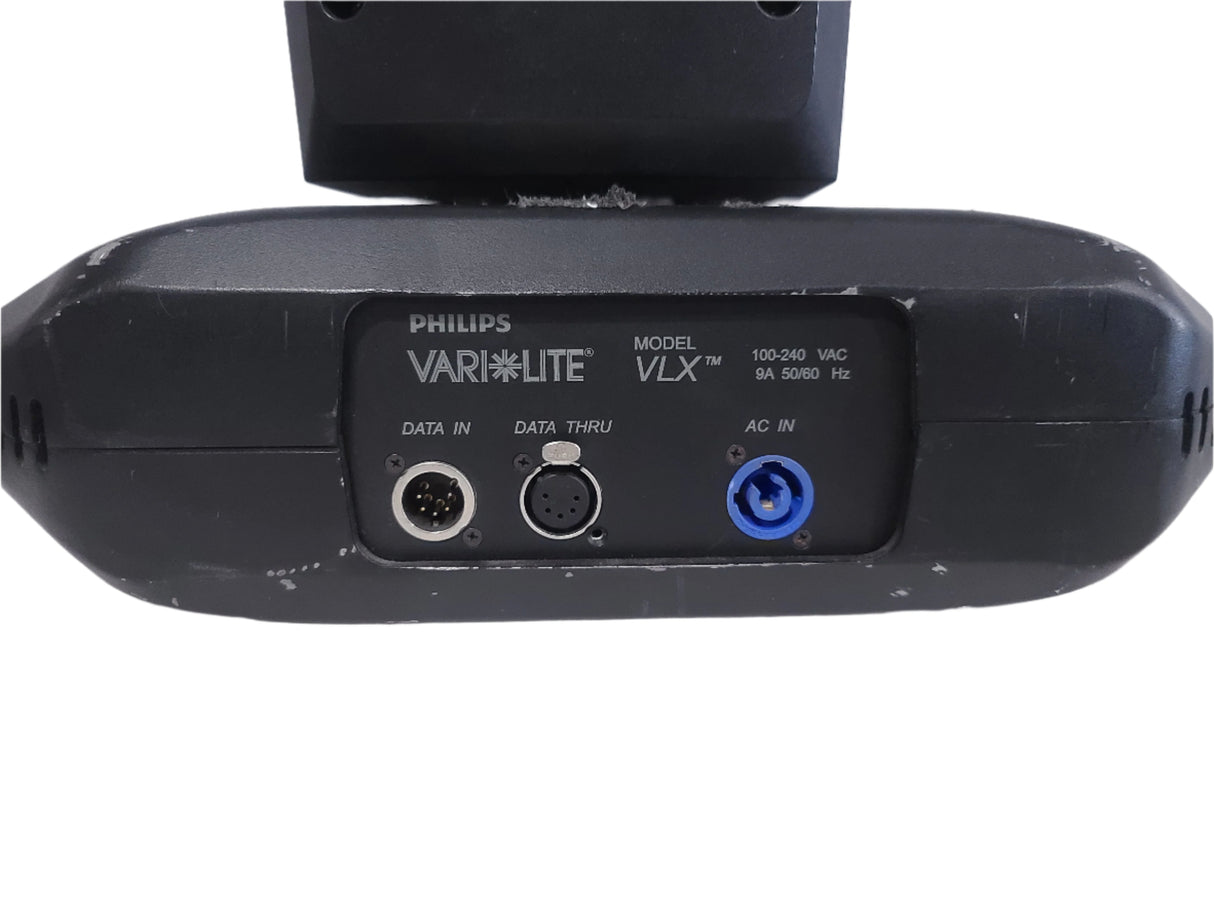 (2) Vari-Lite VLX Wash Moving Head Lights w/ (4) Mounting Brackets & (4) Mounting Clamp in Wheeled Road Case