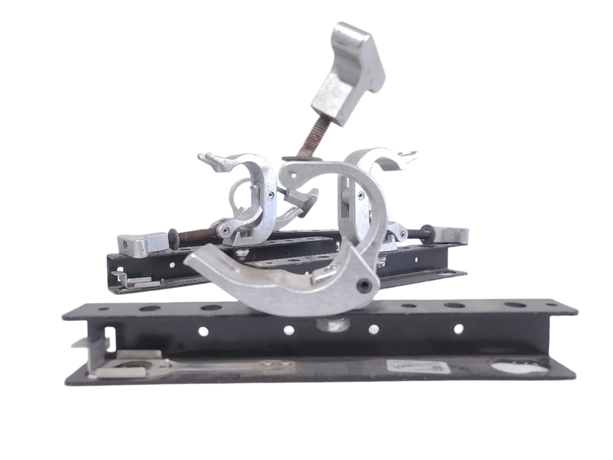 (2) Vari-Lite VLX Wash Moving Head Lights w/ (4) Mounting Brackets & (4) Mounting Clamp in Wheeled Road Case