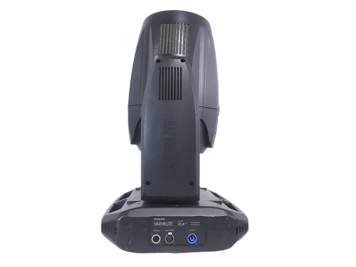 (2) Vari-Lite VLX Wash Moving Head Lights w/ (4) Mounting Brackets & (4) Mounting Clamp in Wheeled Road Case