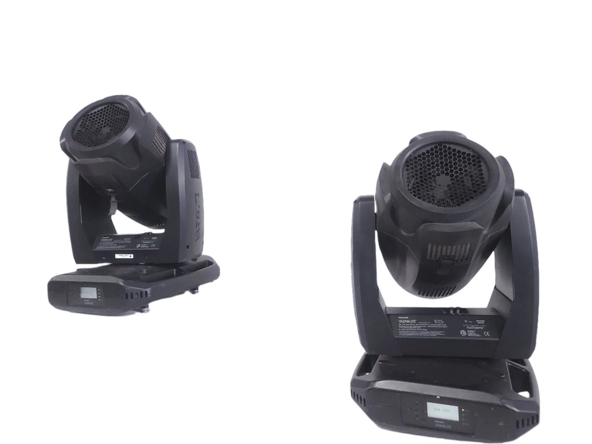 (2) Vari-Lite VLX Wash Moving Head Lights w/ (4) Mounting Brackets & (4) Mounting Clamp in Wheeled Road Case