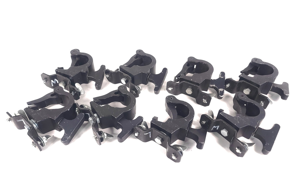 (4) Ayrton Wildsun 500C Moving LED Head Light w/ Clamps & Safety Cables in Wheeled Road Case