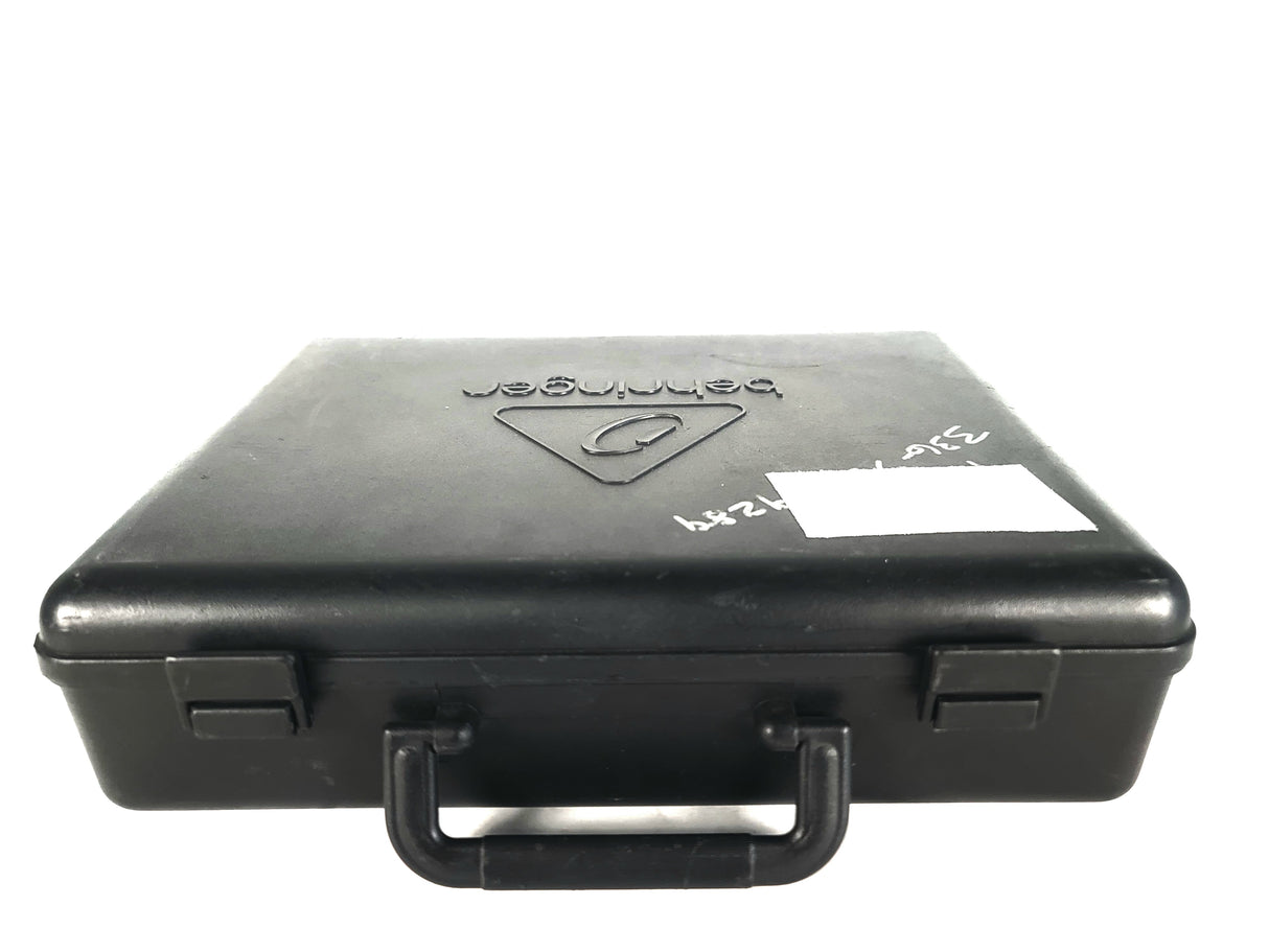 (3) Behringer XM1800S Wired Microphones w/ (3) Microphone Clips in Hard Carry Case
