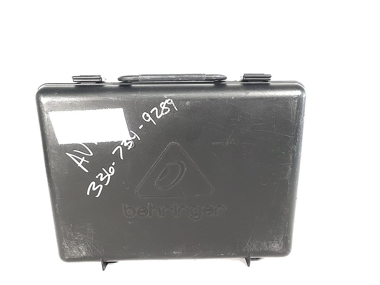 (3) Behringer XM1800S Wired Microphones w/ (3) Microphone Clips in Hard Carry Case
