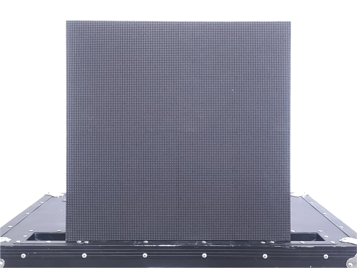 (120) Refresh LED 3.9mm 500x500 Indoor LED VIdeo Wall Panels w/ Cables & Hardware in (17) Wheeled Road Cases