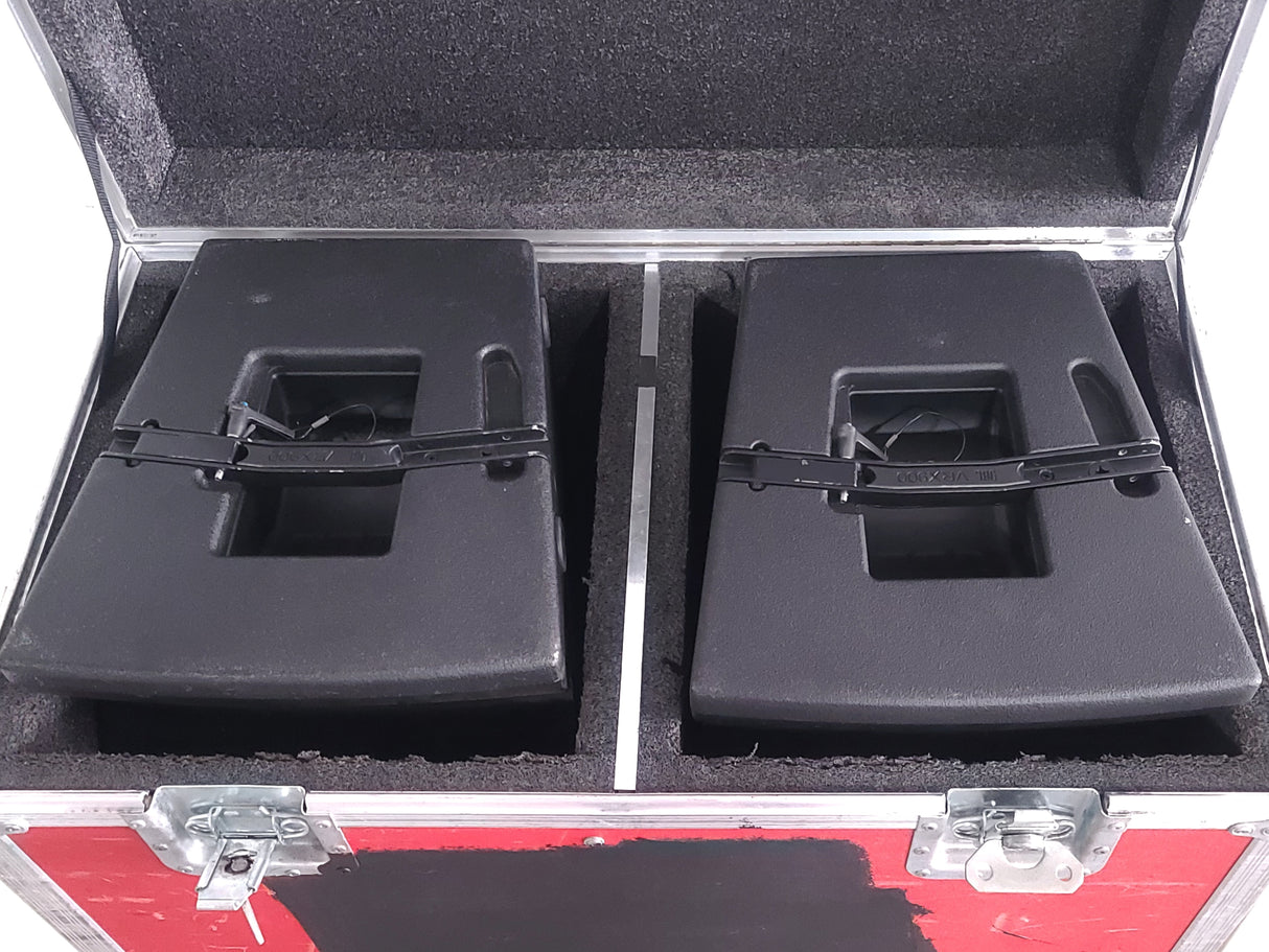 (2) JBL VRX932LA 12" Two-Way Line-Array System in LM Engineering Wheeled Road Case