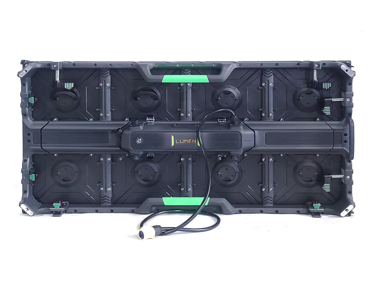 (60) Lumen Concept (500x1000) & (60) (500x500) 3.91 Outdoor IP65 LED Wall Panels (4500 NITS) w/ Accessories in (19) Wheeled Road Cases