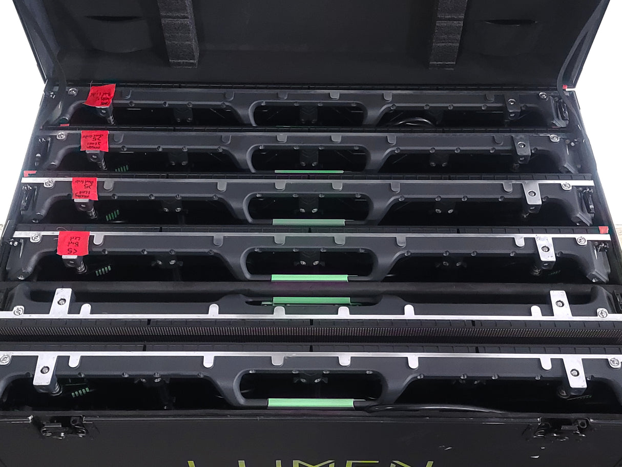 (60) Lumen Concept (500x1000) & (60) (500x500) 3.91 Outdoor IP65 LED Wall Panels (4500 NITS) w/ Accessories in (19) Wheeled Road Cases