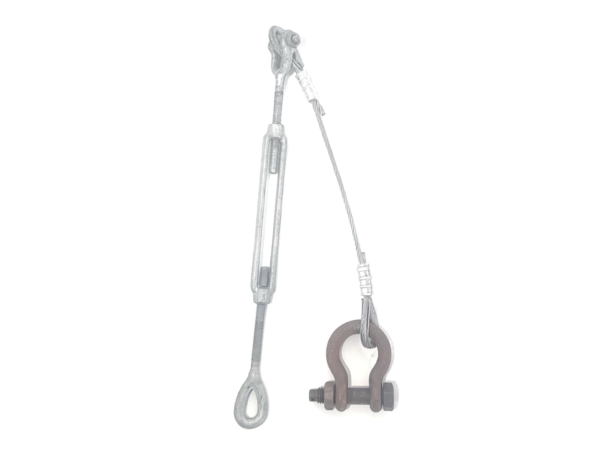 (5) Steel Turnbuckles w/ (4) Safety Cables, (7) Quick Links, Shackle