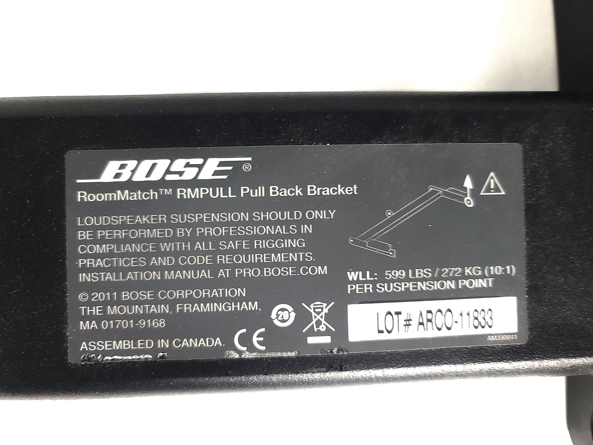 Bose Professional RoomMatch RMPULL Pull Back Bracket