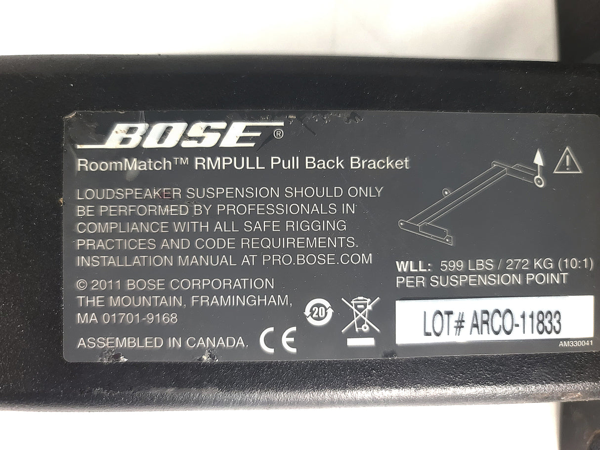 Bose Professional RoomMatch RMPULL Pull Back Bracket