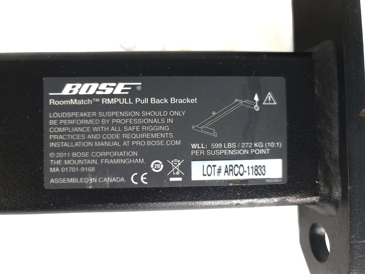 Bose Professional RoomMatch RMPULL Pull Back Bracket