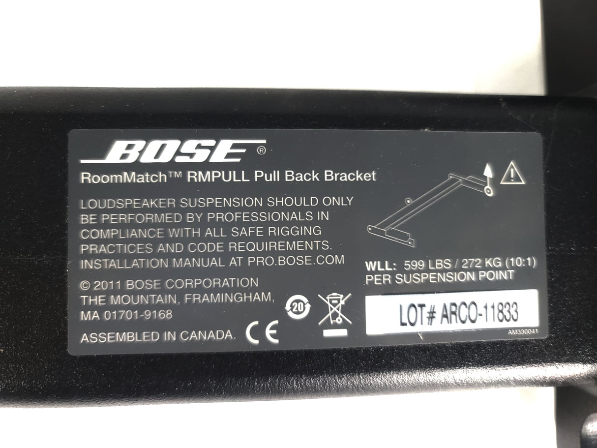 Bose Professional RoomMatch RMPULL Pull Back Bracket