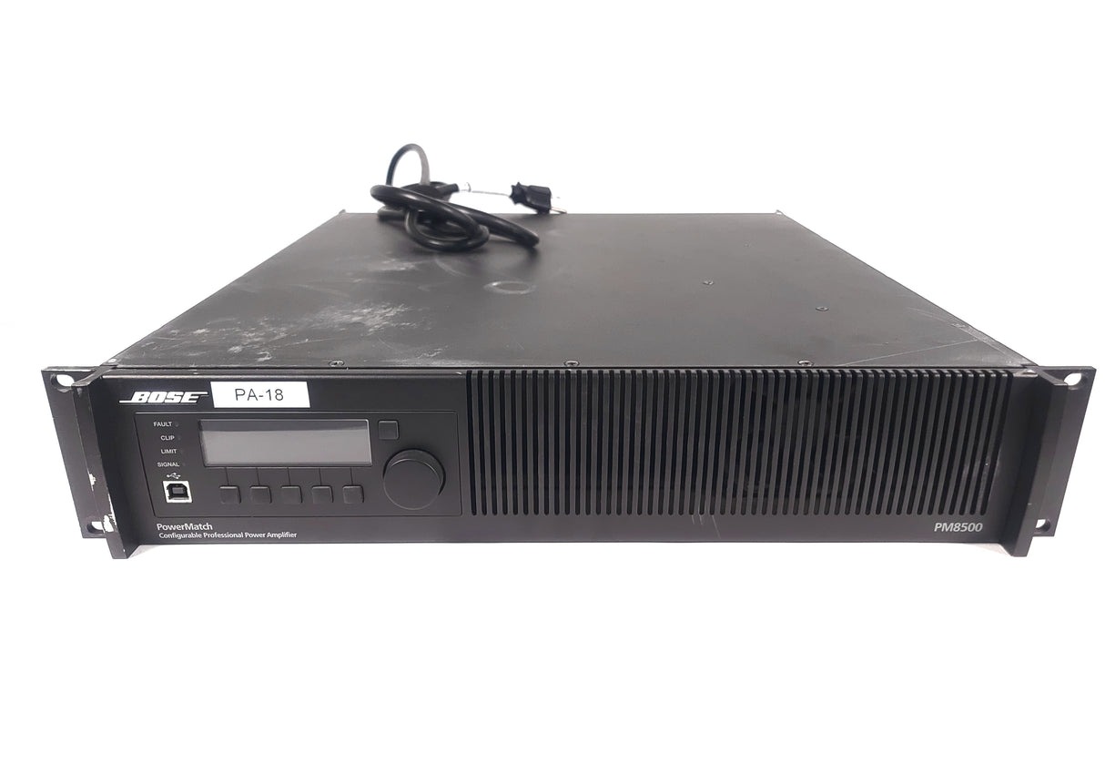 Bose PowerMatch PM8500N Configurable Professional Power Amplifier (FAULT ISSUE/BLACK SCREEN)