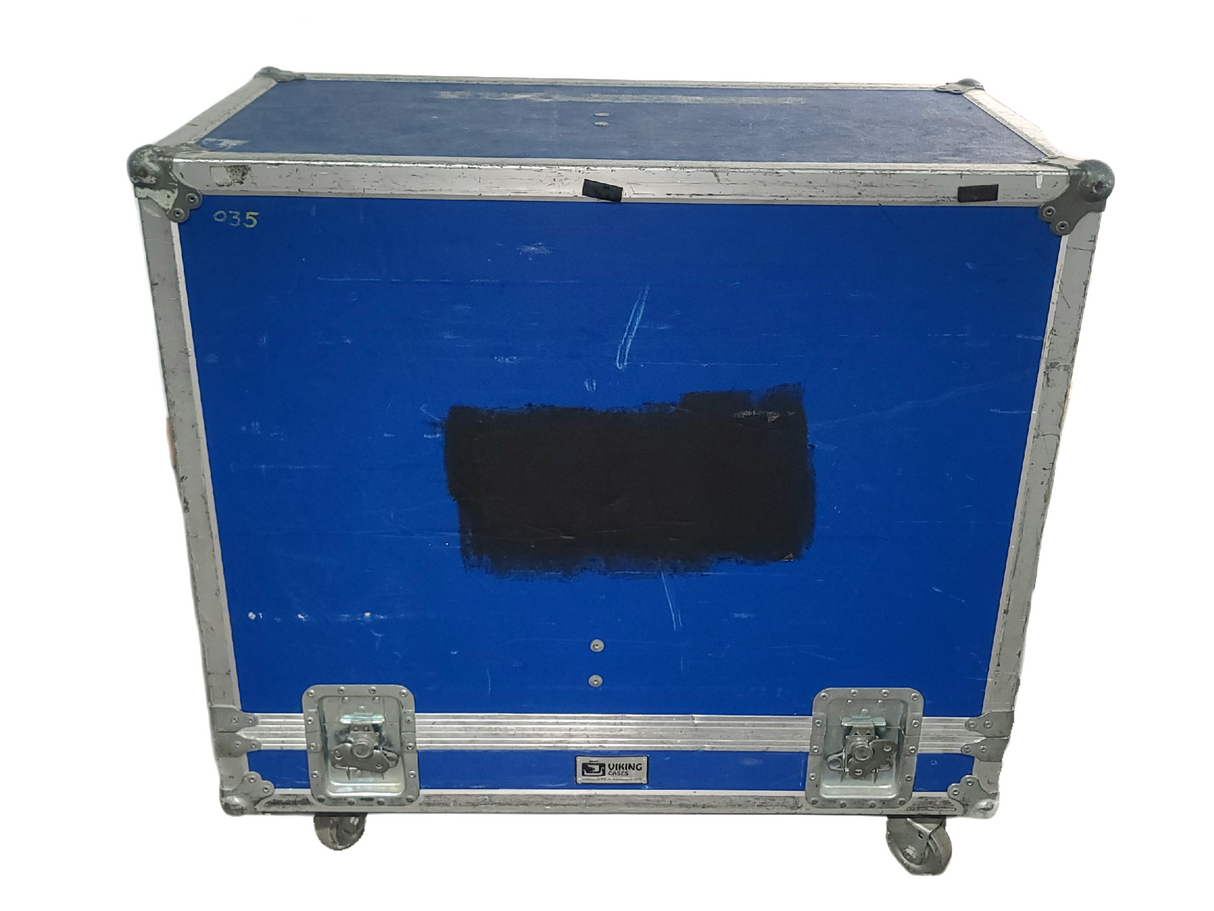 (2) QSC HPR122i 12" Two-Way Powered Speakers in Wheeled Road Case