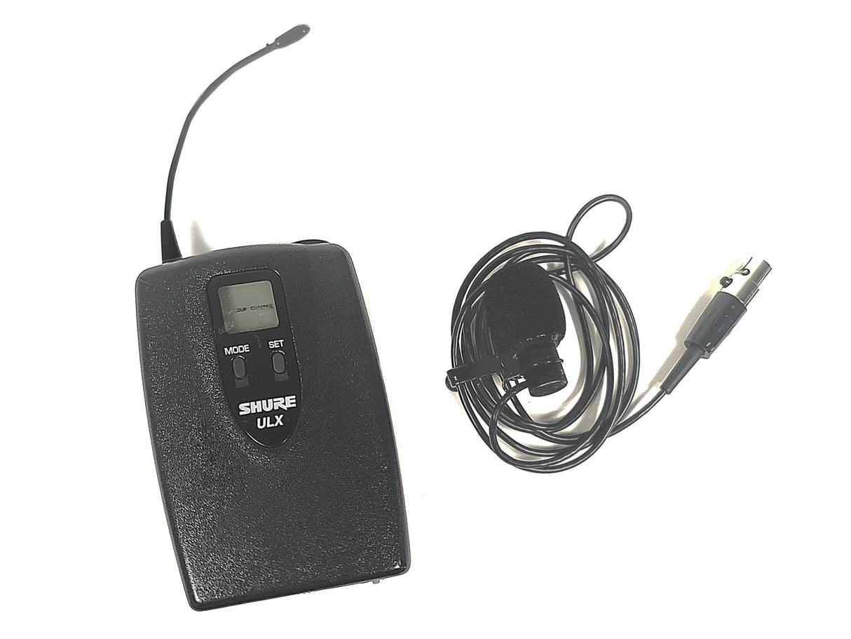 Shure ULX1 Bodypack Transmitter (J1: 554 - 590MHz) w/ WL185 Cardioid TQG Lavalier Microphone
