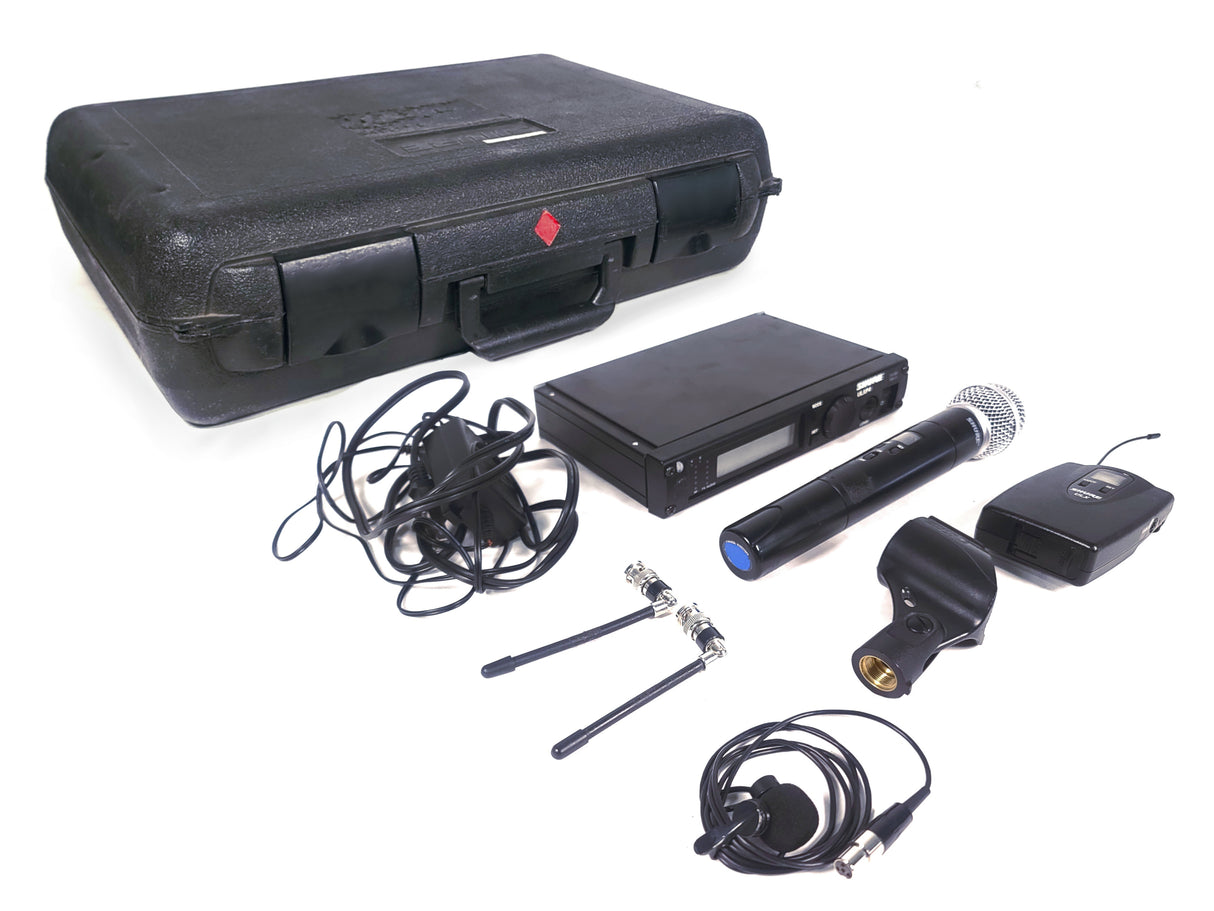 Shure ULXP4 Wireless Receiver Kit (J1: 554-590MHz) w/ ULX2 Handheld Transmitter w/ SM58 Mic Capsule, ULX1 Belt Pack, (2) Antennas, & PSU in Hard Carry Case