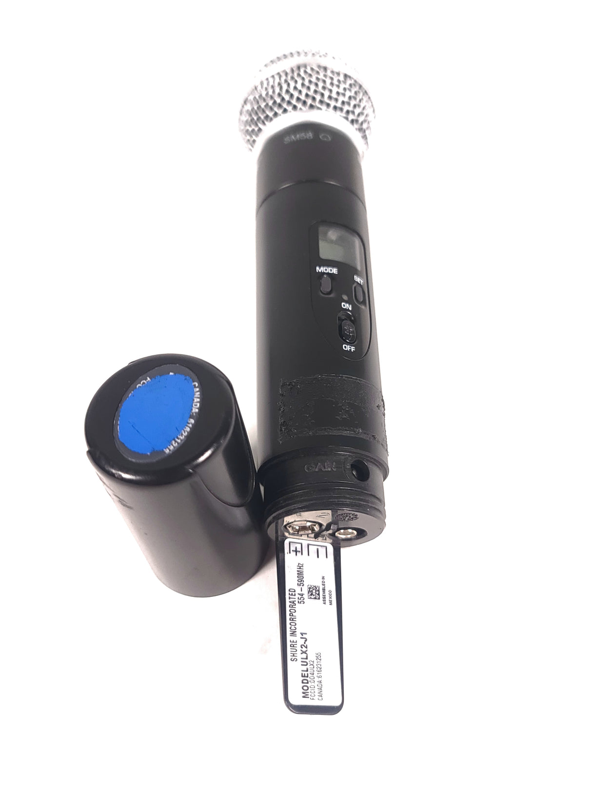 Shure ULXP4 Wireless Receiver Kit (J1: 554-590MHz) w/ ULX2 Handheld Transmitter w/ SM58 Mic Capsule, ULX1 Belt Pack, (2) Antennas, & PSU in Hard Carry Case