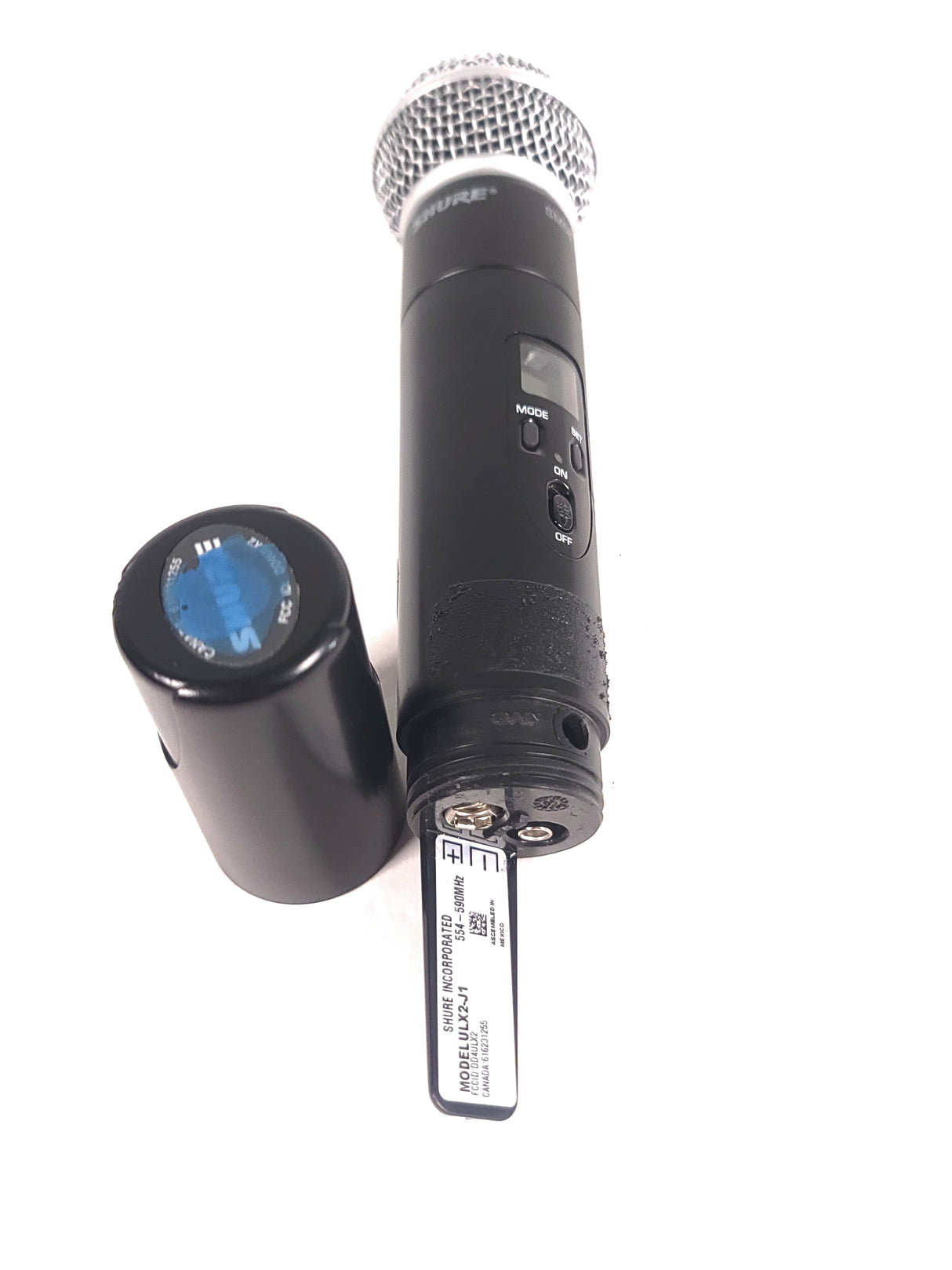 Shure ULXS4 Wireless Receiver Kit (J1: 554-590MHz) w/ Shure ULX2 Handheld Transmitter w/ SM58 Mic Capsule, ULX1 Belt Pack, (2) Antennas in Hard Carry Case