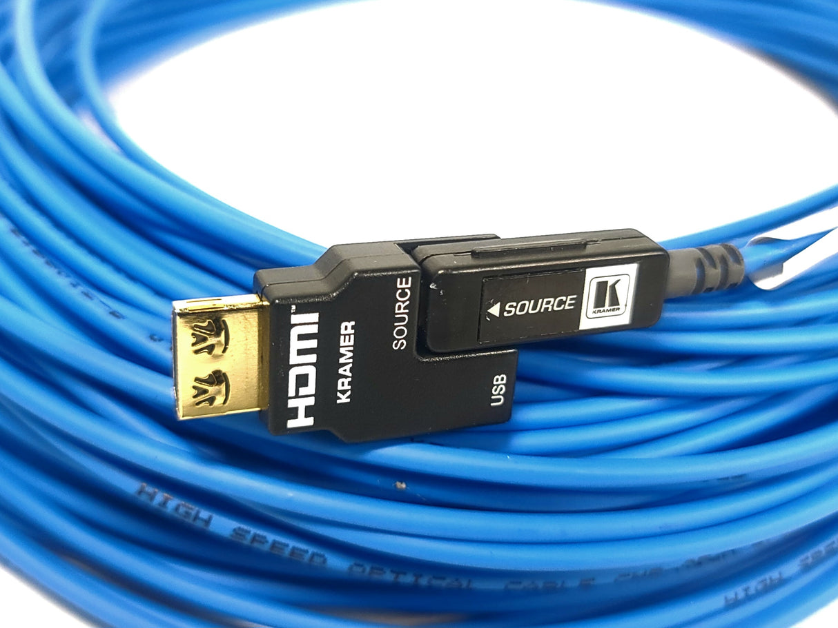 Kramer HDMI Hybrid Fiber Kit w/ Accessories in Nelson Case Corp in Pull Behind Case