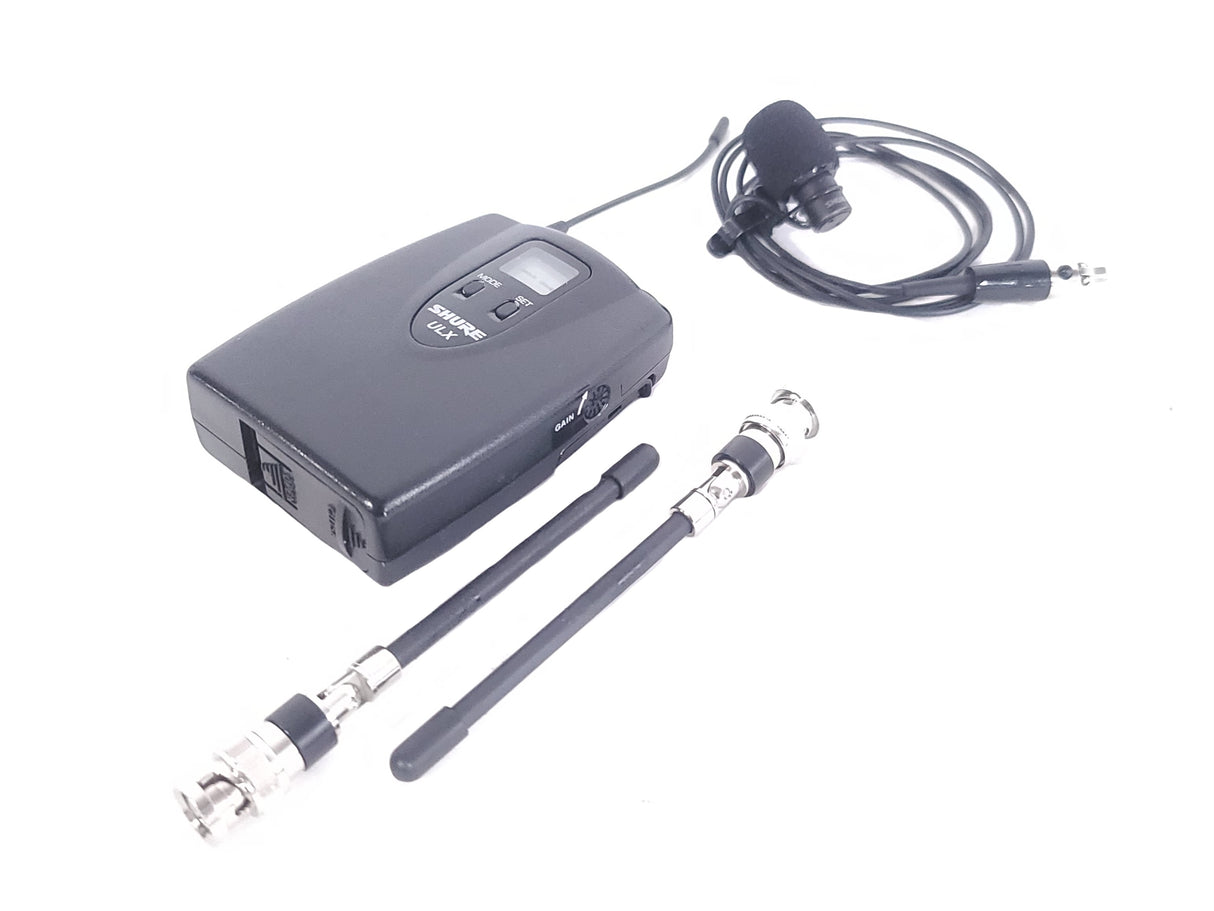 Shure ULXP4 Wireless Receiver Kit (J1: 554-590MHz) w/ ULX2 Handheld Transmitter w/ SM58 Mic Capsule, ULX1 Belt Pack, (2) Antennas, & PSU in Hard Carry Case