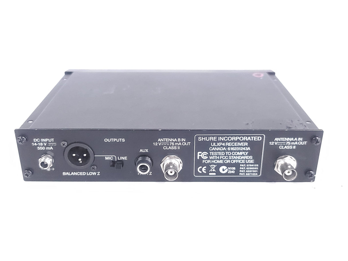 Shure ULXP4 Wireless Receiver Kit (J1: 554-590MHz) w/ ULX2 Handheld Transmitter w/ SM58 Mic Capsule, ULX1 Belt Pack, (2) Antennas, & PSU in Hard Carry Case