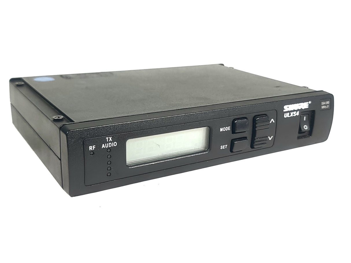 Shure ULXS4 Wireless Receiver Kit (J1: 554-590MHz) w/ Shure ULX2 Handheld Transmitter w/ SM58 Mic Capsule, ULX1 Belt Pack, (2) Antennas in Hard Carry Case