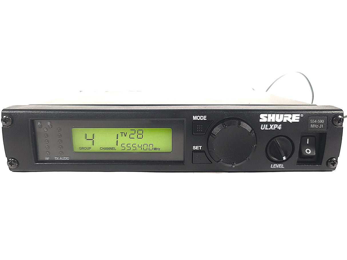 Shure ULXP4 Wireless Receiver Kit (J1: 554-590MHz) w/ ULX2 Handheld Transmitter w/ SM58 Mic Capsule, ULX1 Belt Pack, (2) Antennas, & PSU in Hard Carry Case