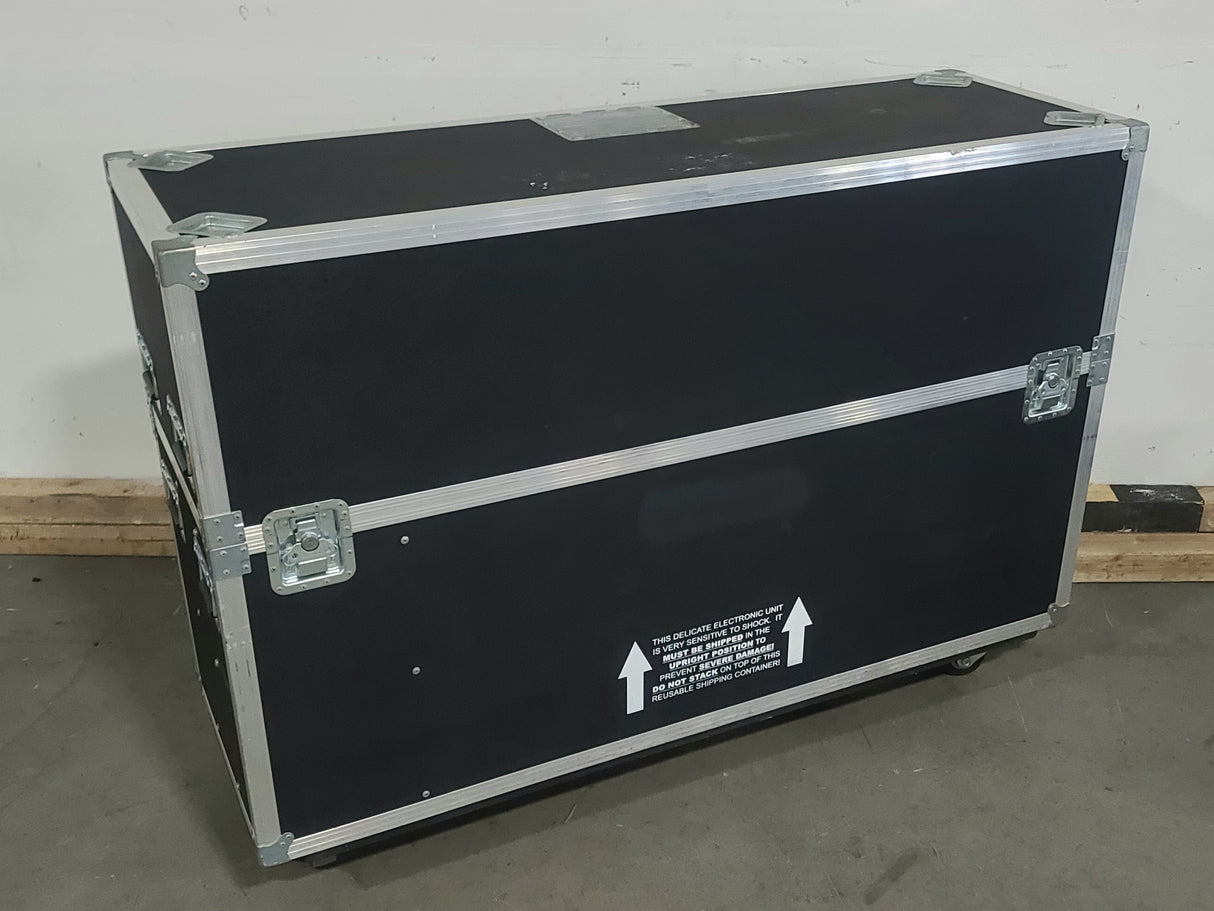 Samsung WM55H Flip 55' Interactive Digital Flipchart w/ Rolling Stand, Wireless Display Adapter, PSU, Touch Pad, in wheeled Road Case