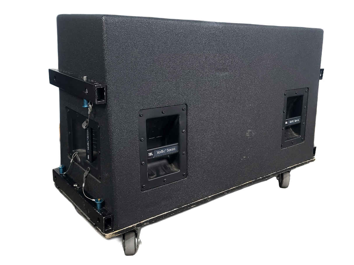 JBL VT4888 VerTec Series 3-Way Passive Line Array Speaker w/ Wheeled Dolly and Soft Cover