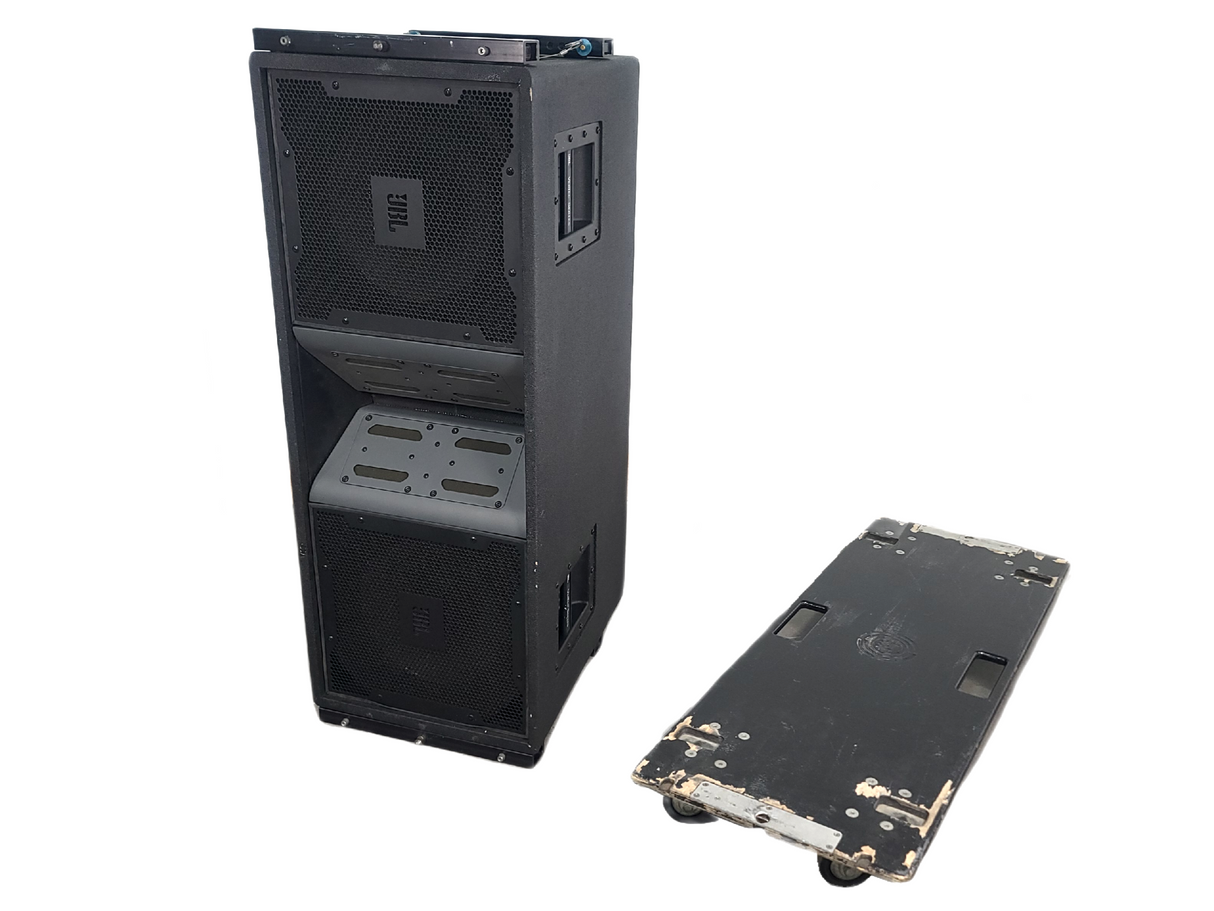 JBL VT4888 VerTec Series 3-Way Passive Line Array Speaker w/ Wheeled Dolly and Soft Cover
