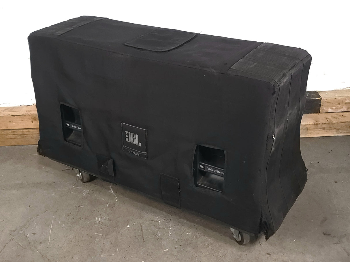 JBL VT4888 VerTec Series 3-Way Passive Line Array Speaker w/ Wheeled Dolly and Soft Cover